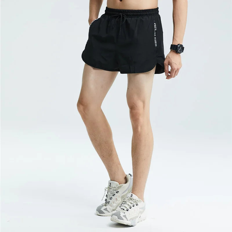 Men Fitness Shorts Running Gym Training Sportswear Double-deck Male Quick Dry Breathable Workout Jogging Sports Cycling