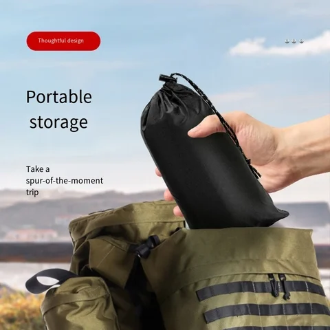 Портативный плащ для взрослых 3 в 1, водонепроницаемое пончо с капюшоном из искусственной тафты, военный дождевик, походный дождевик, палатка