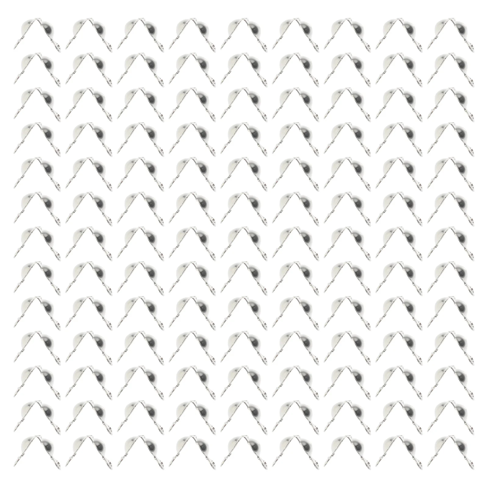 

300Pcs Rustless Crimps Beads Metal Crimps Beads Cord Ends Knot Cover for Bracelet DIY