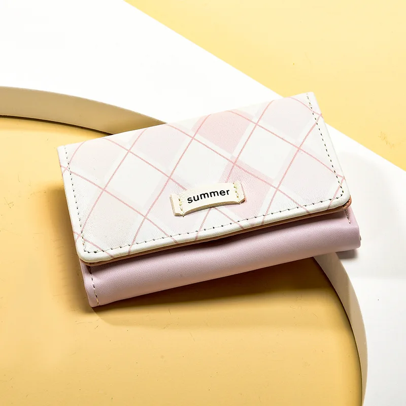 Korean Version Casual Women Wallet Fashion Card Holder PU Leather Short Female Purse Money Clip Wallet Lady Coin Purse monedero