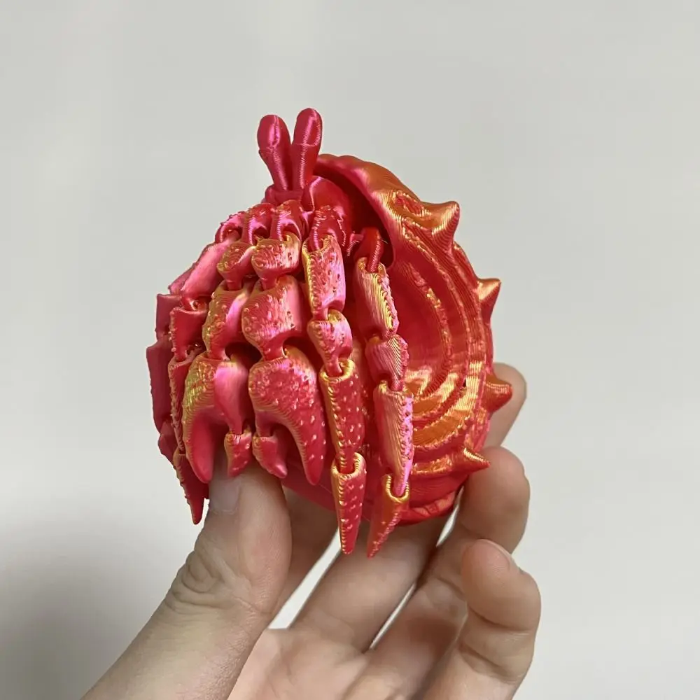 Съемный 3D-печатный краб-отшельник имитация ракушки Paguroidea Poseable Joints красочные 3D