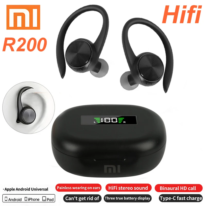 

Xiaomi-R200 Wish List Bluetooth Headphones with Microphone, Sport Wireless Headphone, Touch Control, HiFi, 9D Stereo, TWS