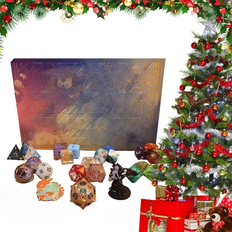

RPG DND Dice Advent Calendar Unveil A Dice Treasure Every Day With Our 24-Day Christmas Dice For Kids Adults Advent Calendar