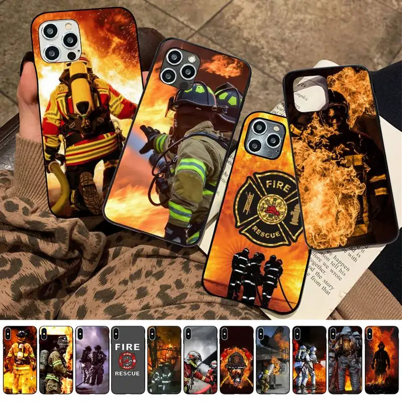 

MaiYaCa Firefighter Heroes Fireman Phone Case for iPhone 11 12 13 mini pro XS MAX 8 7 6 6S Plus X 5S SE 2020 XR case