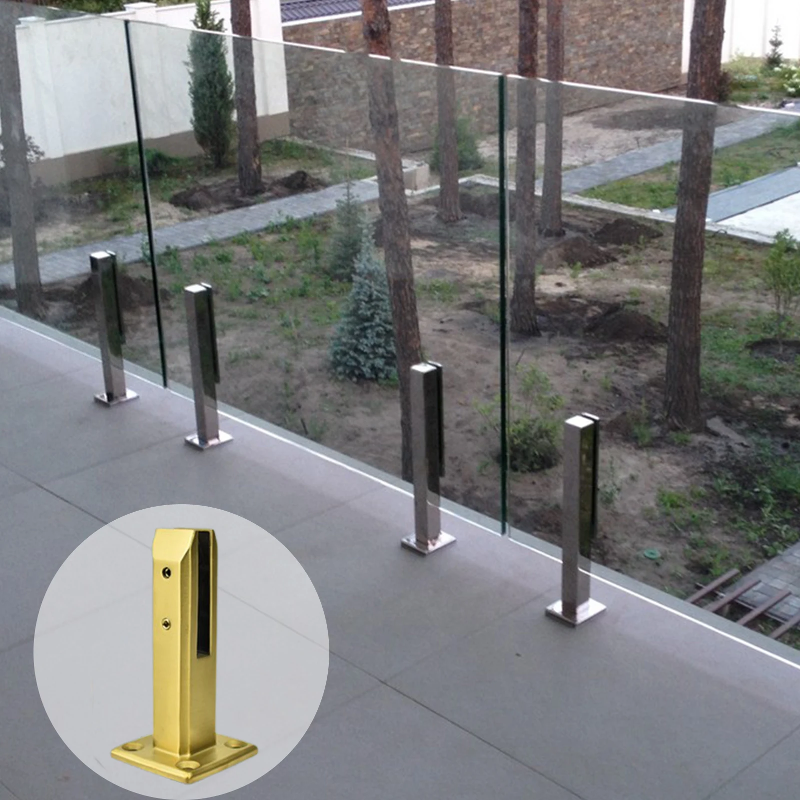 

304 зажим из нержавеющей стали, стеклянная панель, ограда, лестница, кронштейн, балюстрада, напольная балюстрада, зажим для крепления перил