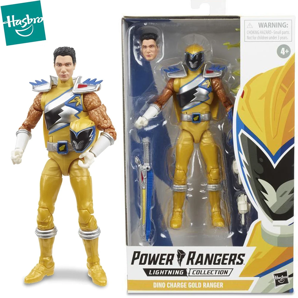 

В наличии Hasbro Power Ranger Lightning коллекция Dino Charge Gold Ranger экшн-фигурки коллекционные модели игрушек для фанатов детей
