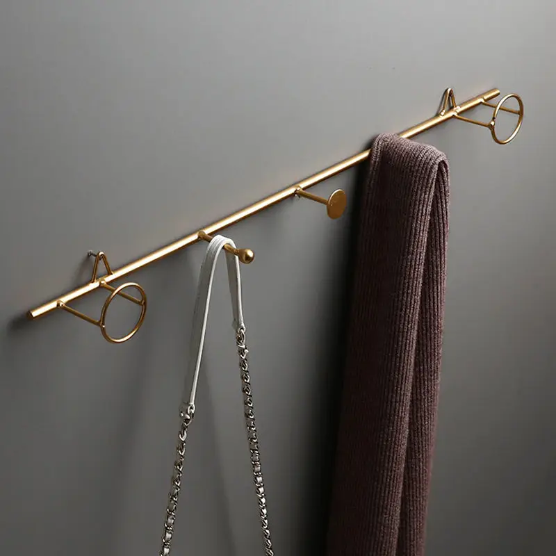 

Metals Iron Art Hanger Bathroom Bedroom Furniture Hooks Coat Rack Scarf Keys Bags Hanging Shelf Wall Decoration Sundries Storage