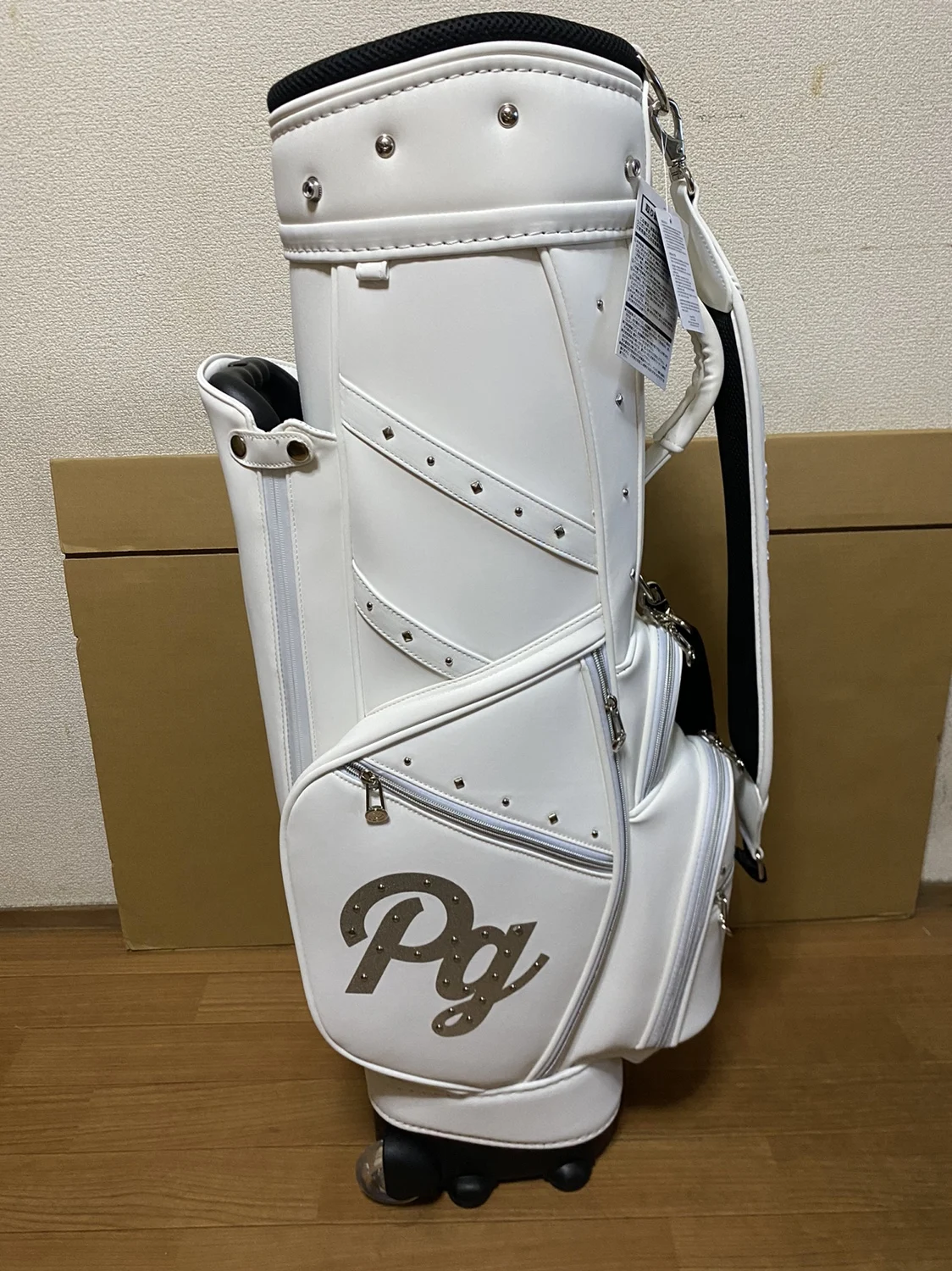 Pearly gate Golf bag equipment shoulder bag Caddy Bag with tires high quality  golf clubs bag 5-Way top cuff