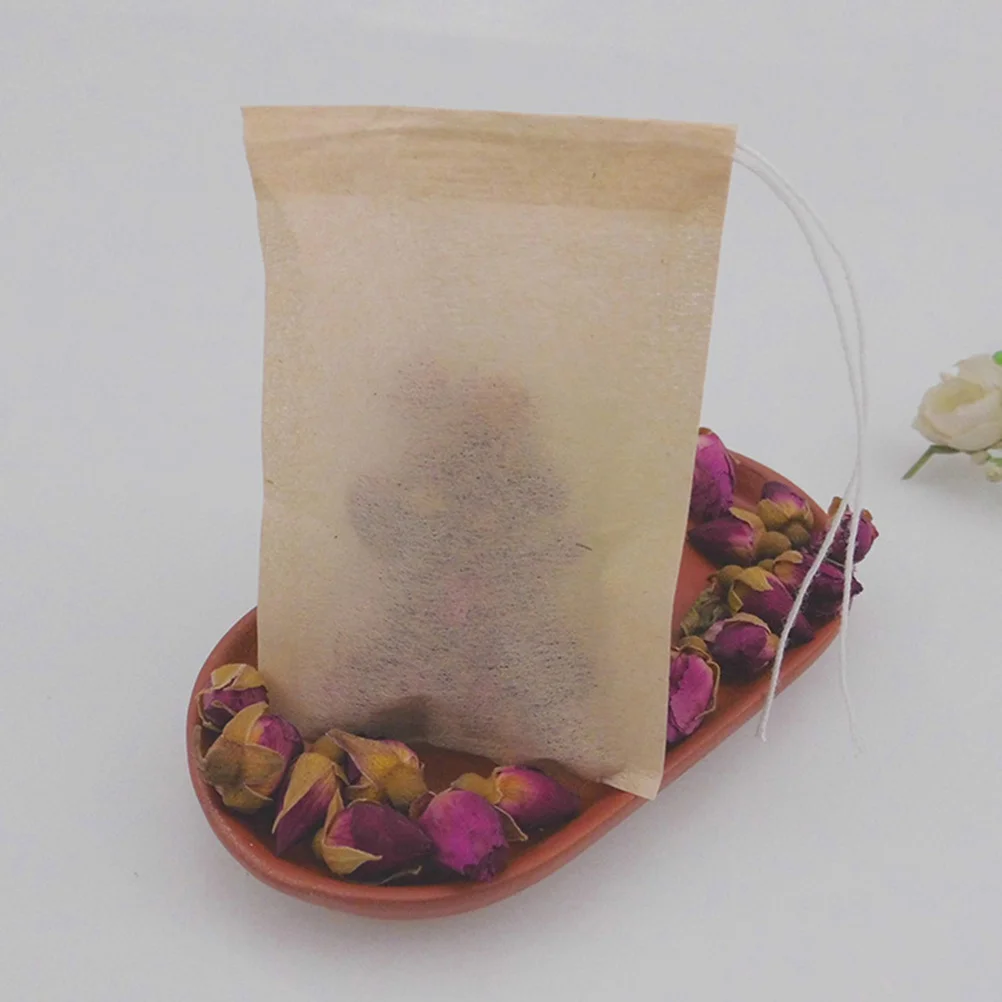 

Tea Bags Empty Bag Loose For Disposables Filter Drawstring Leaf Infuser Strainers Filters Natural Material Seal Paper Sachets