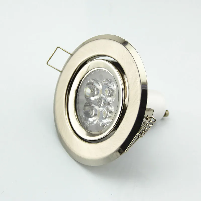 Никелевый круглый потолочный светильник GU10 MR16 держатель лампы регулируемая