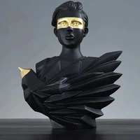 cool nordic black character decoration eagle and man ornament resin sculpture living room study light luxury furnishing decor