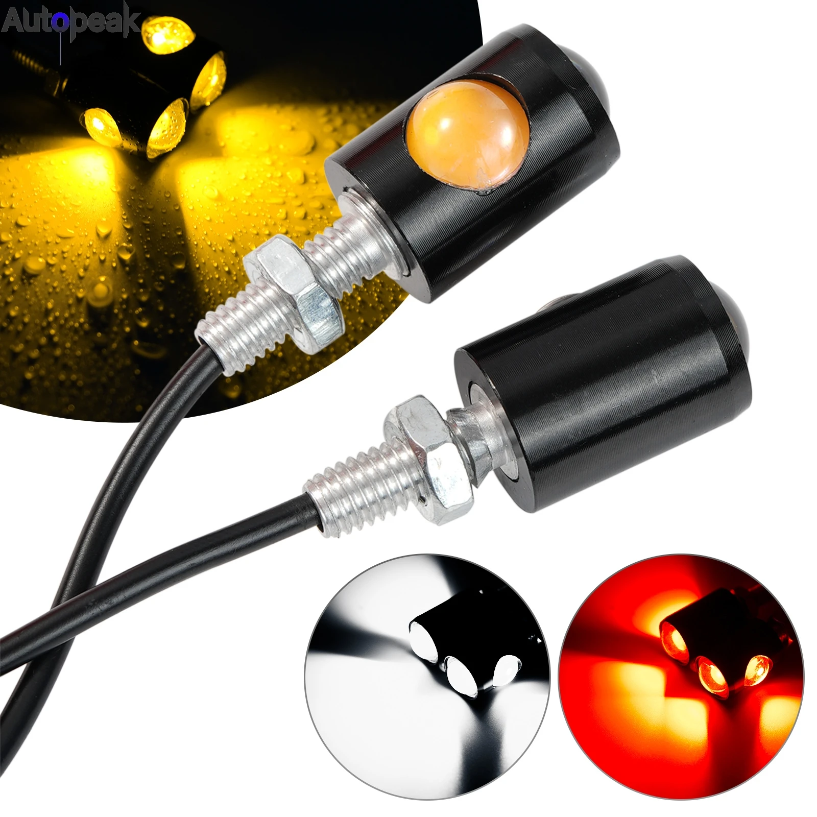 Mini motocyklowy wskaźnik LED lampa typu Eagle Eye aluminiowa obudowa motocykla hamulec do jazdy sygnał świetlny akcesoria motocyklowe