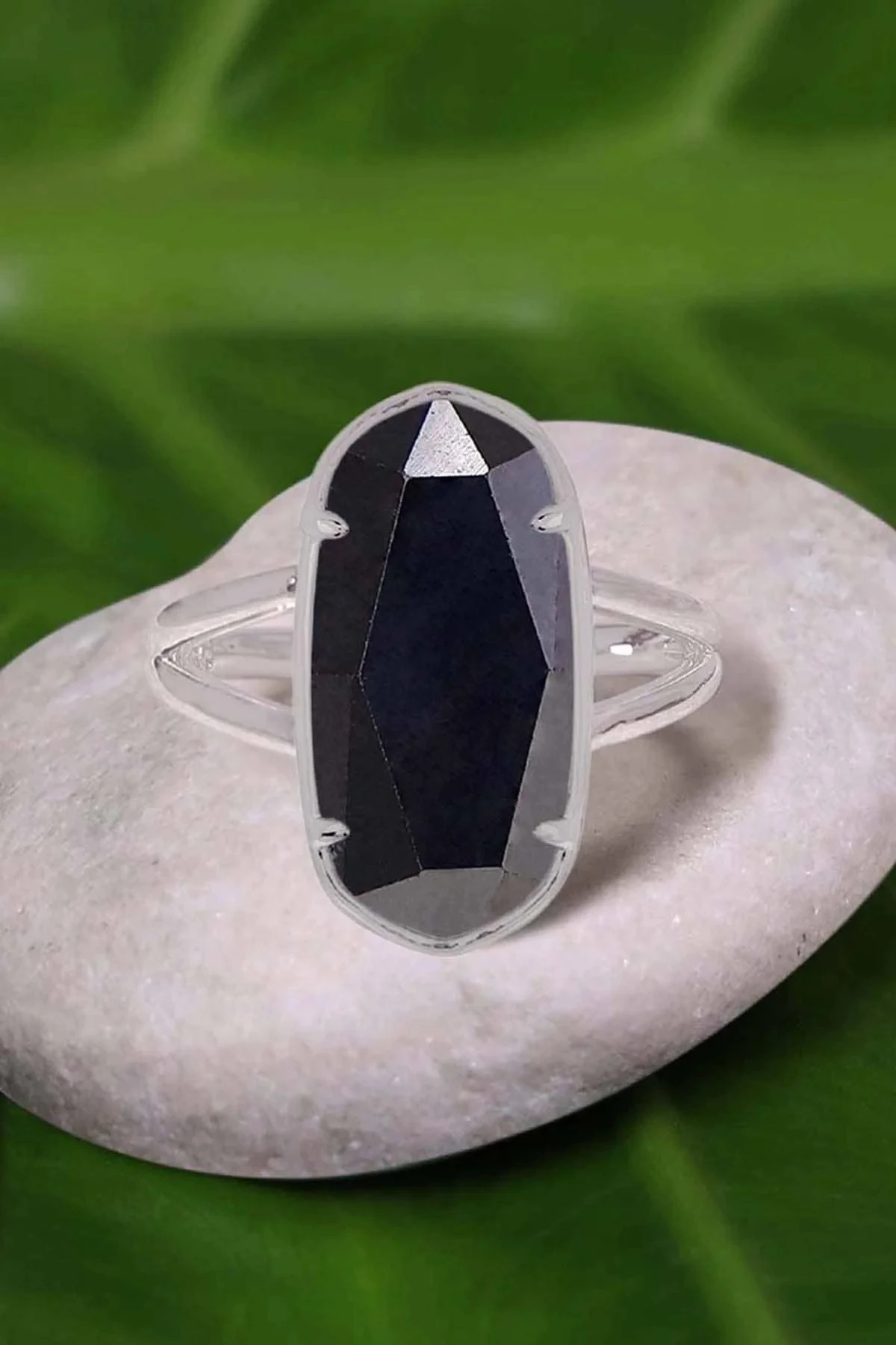 Кольцо из стерлингового серебра ювелирные изделия драгоценный камень гематит