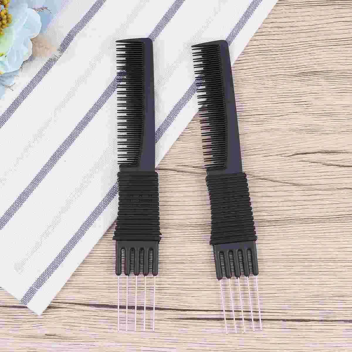 

Comb Hair Combs Teasingstyling Metal Haircut Carbonsalonstatic Prong Anti Lift Tail Professional Lifting Black Tools Rat Picks