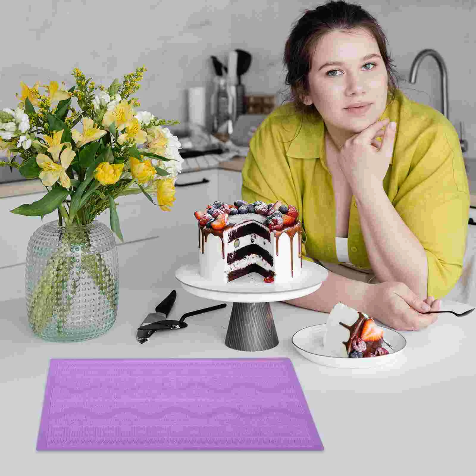 

Lace Mold Baking Tool Cake Wedding Decorations Ceremony Fudge Silica Gel Stencil Dessert Template DIY