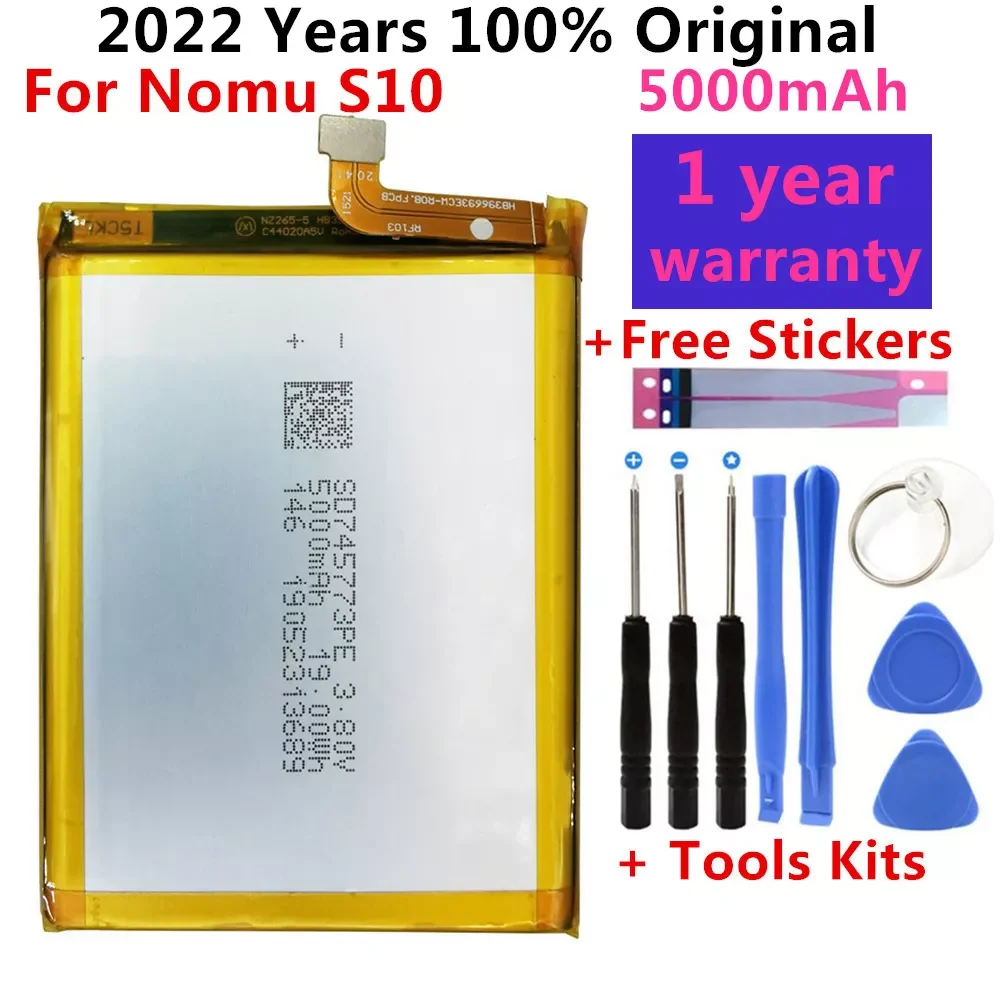 

100% Original High Quality New 5000mAh Replacement Battery for Nomu S10 Cell Phone Battery Batteries Bateria