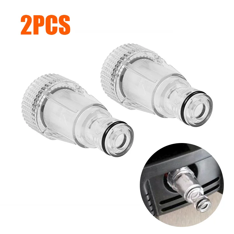 2pcs Car Clean Machine Water Filter High Pressure Washer Connection For Karcher K2-K7 Landscape Power Equipment
