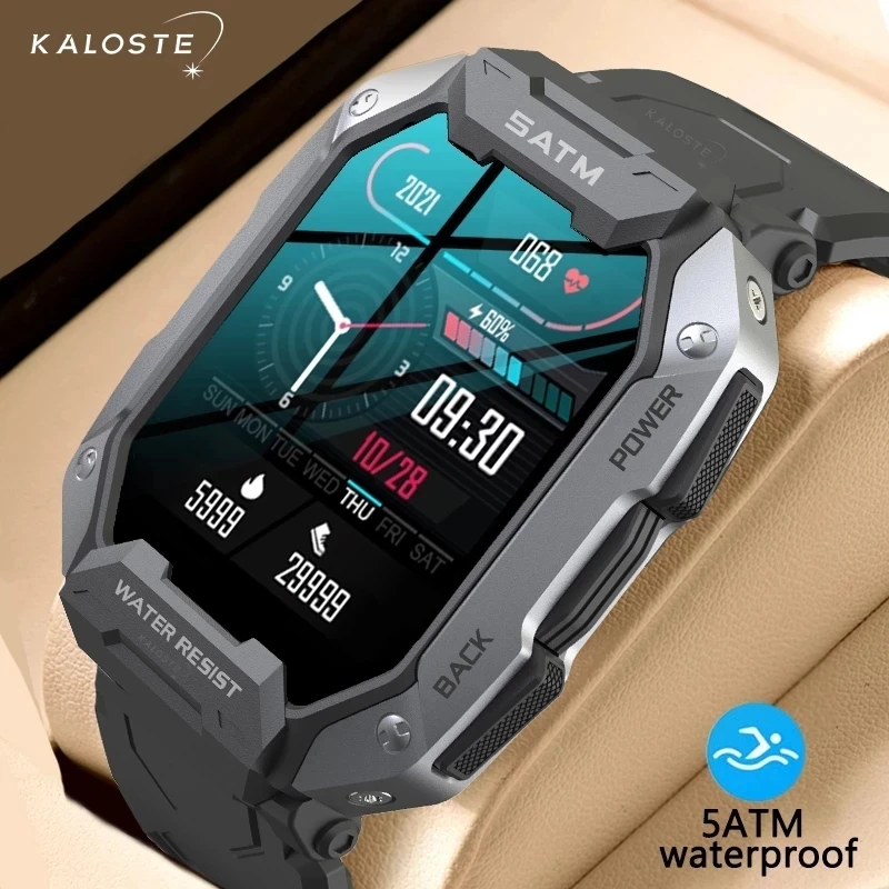 

KALOSTE Smart Watch 2022 New Outdoor Sport Smart Watches Heart Rate Blood Pressure 5ATM Waterproof Bluetooth Smartwatch For Men