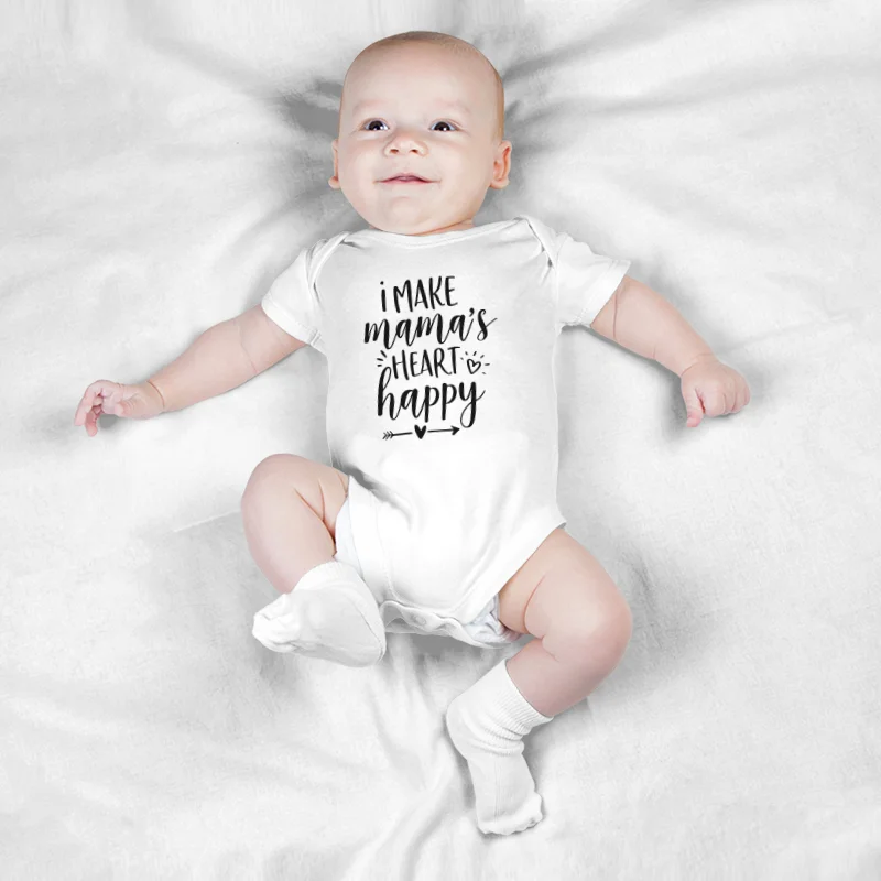 

Боди для новорожденных Keescewow, мягкое боди с принтом «Я счастлив сердце мамы»