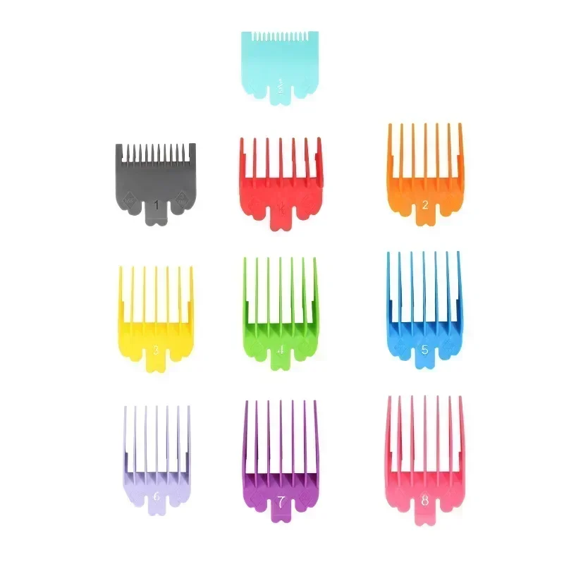 

10Pcs Hair Clipper Limit Comb Guide Limit Comb Trimmer Guards Attachment 3-25mm Universal Professional Hair Trimmers Colorful