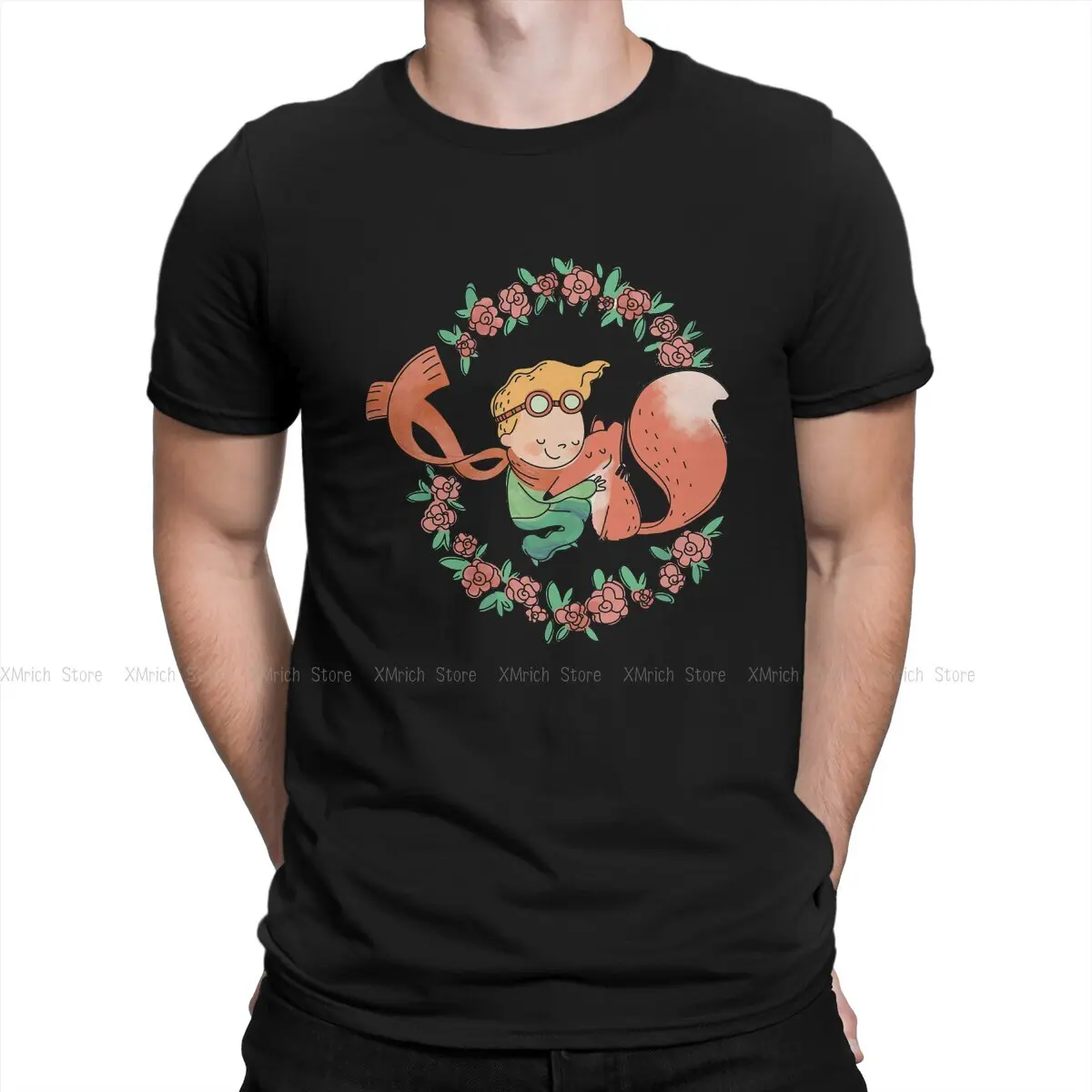 

Men's Cute T Shirts The Little Prince 100% Cotton Tops Casual Short Sleeve Crew Neck Tees Graphic T-Shirts