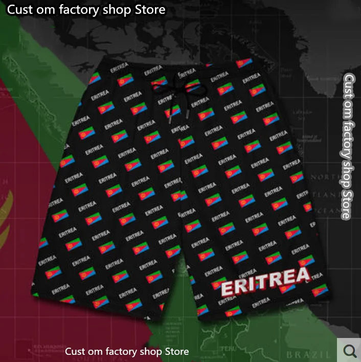 

Eritrea Eritrea national flag printed beach shorts Men/Women Summer Harajuku Casual Funny shorts Street