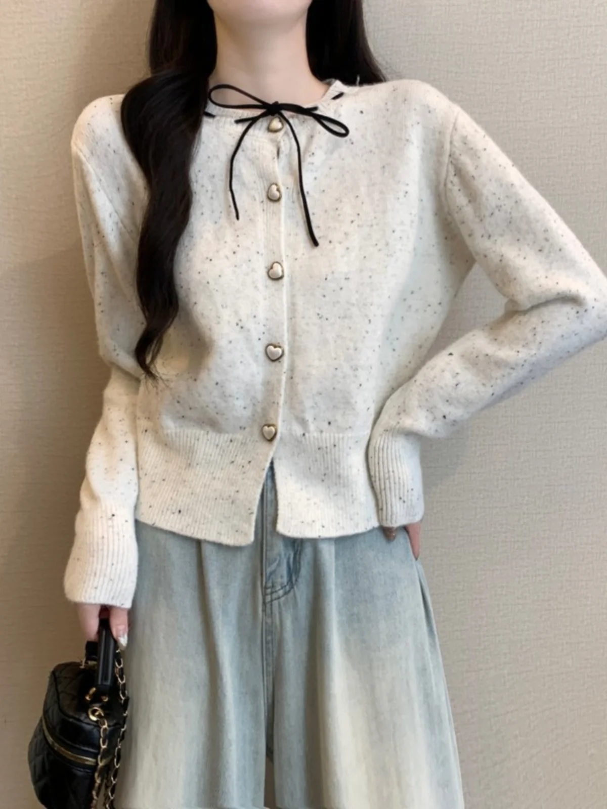 Angora Red Crop Sweater Outerwear Women Autumn and Winter Inner wear Base Year of Fate 2025 Snake Christmas Dalang Top