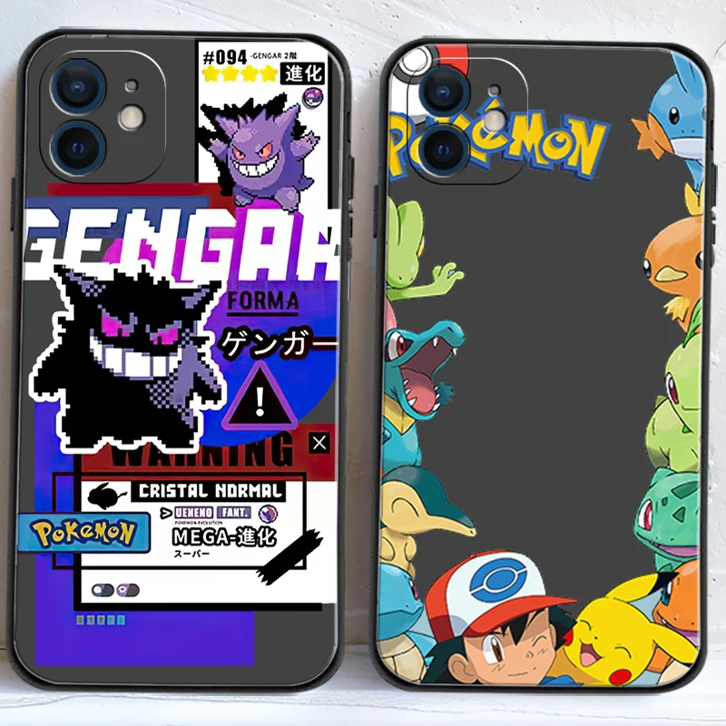 

Pikachu Pokemon Phone Cases For iPhone 11 12 Pro MAX 6S 7 8 Plus XS MAX 12 13 Mini X XR SE 2020 Cases Soft TPU Carcasa Coque