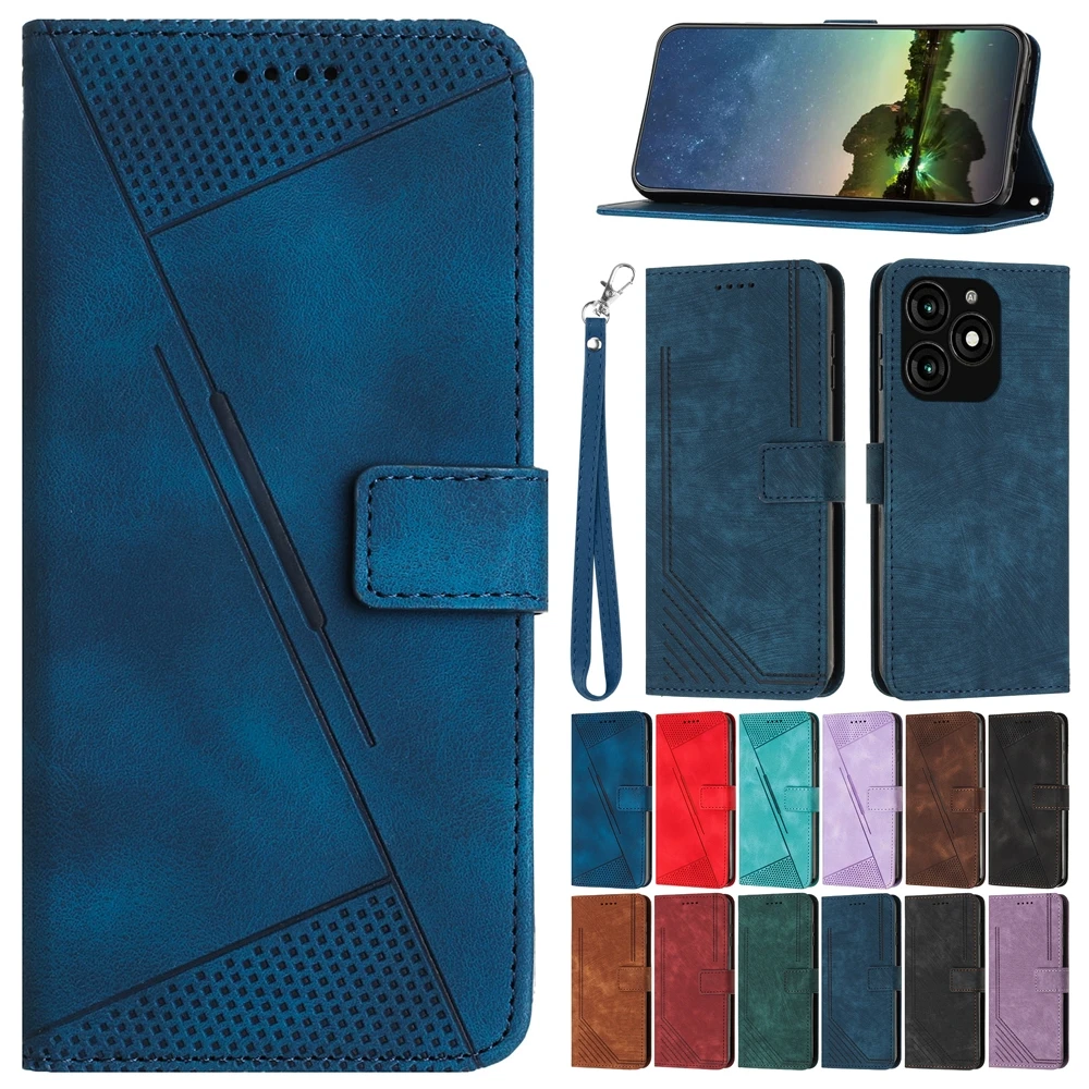 Чехол-кошелек-подставка для Tecno Spark 20 Pro Plus 10 20C 10C 8C Go 2024 2023 2020 Pova 5 4 Neo 3 2 Кожаный