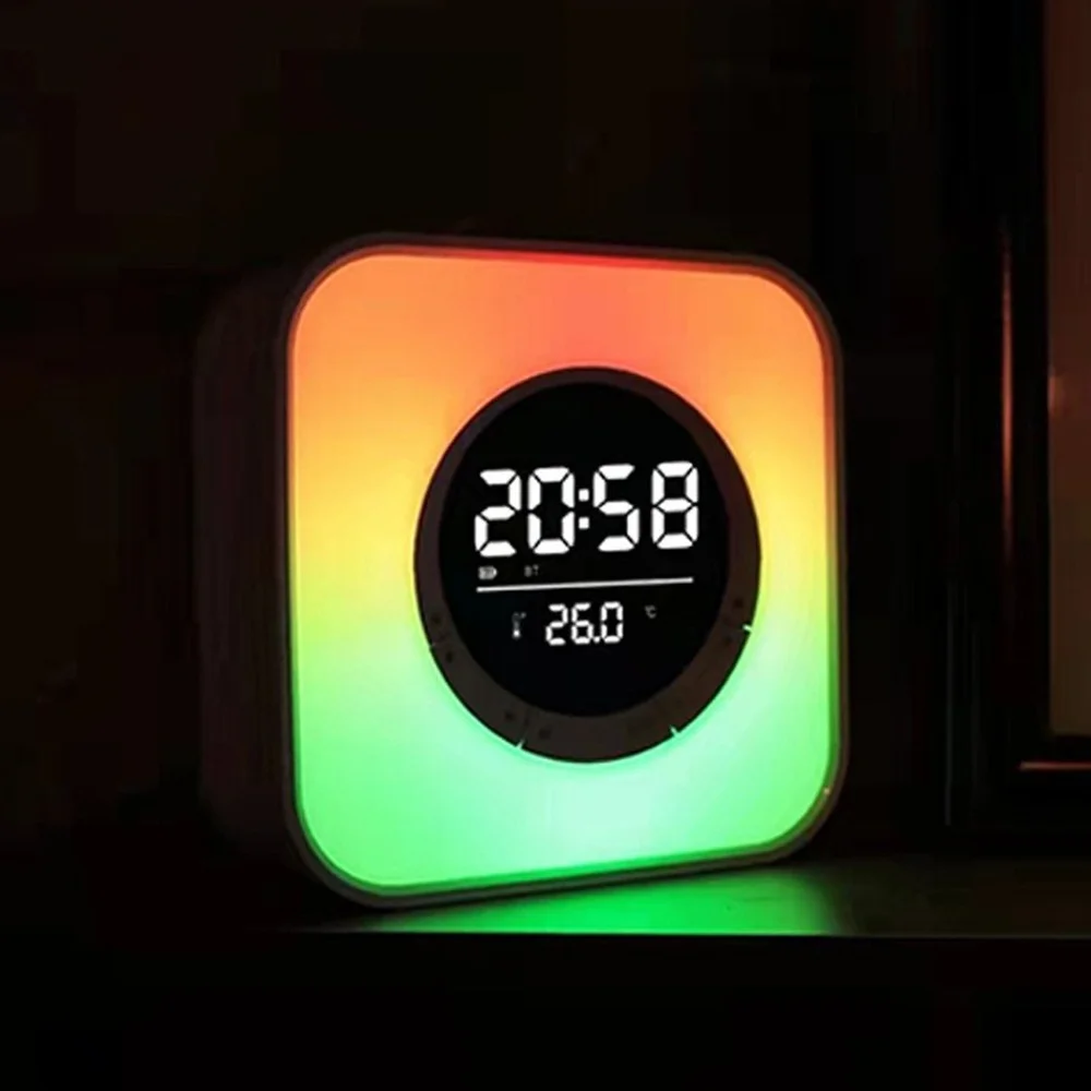 

P10 Mini HIFI Speaker LED Light Subwoofer Alarm Clock 360° Stereo Sound Waterproof Wireless Bluetooth 5.0 Speaker