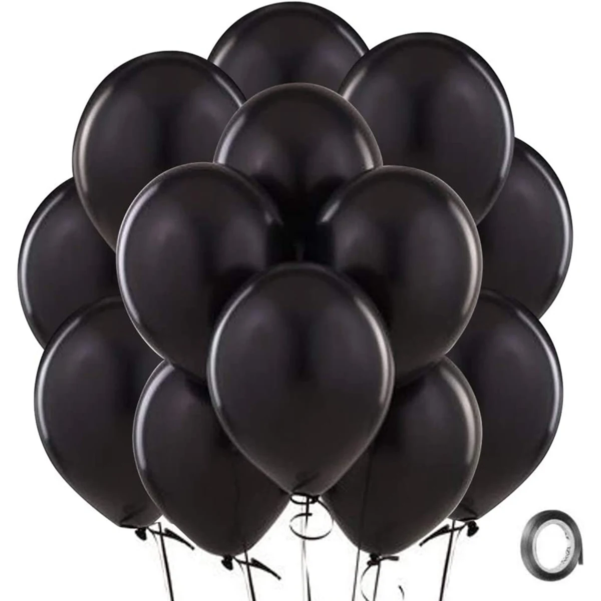 

Латексные воздушные шары, черные, металлические, хромированные, 12 дюймов в упаковке, 100
