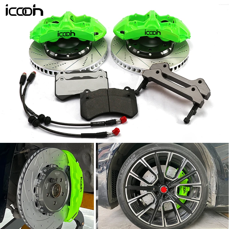 

ICOOH RACING Fluorescent Green Auto Brake Caliper Kit For Toyota COROLLA Aluminum Alloy Big Brake Caliper