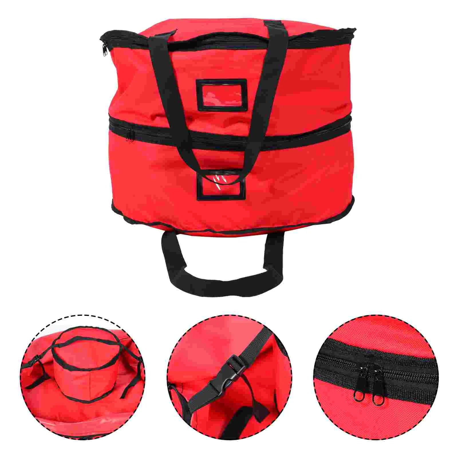 

Контейнер для хранения венков, Рождественское украшение, праздничная ткань, большой сезонный мешочек, дверной корзина на молнии, красный цв...