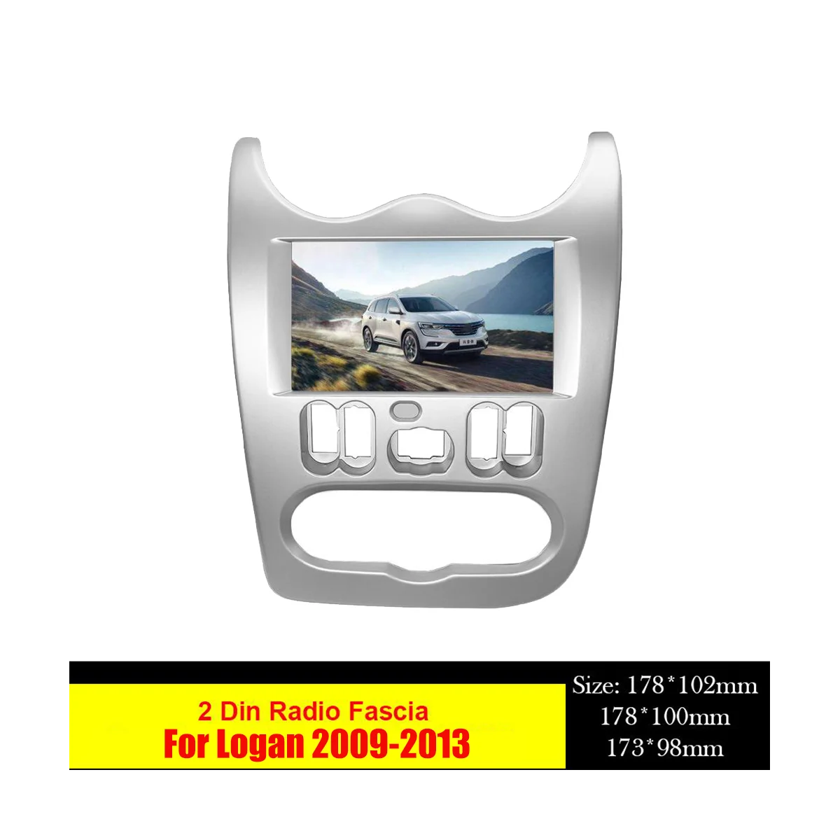 Двойная Din Автомобильная рама для DVD-радио RENAULT LOGAN 2010-2013 LHD 7-дюймовый адаптер CD