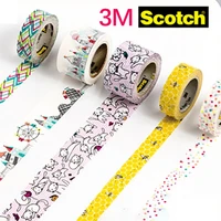 3m washi tape color pattern easy to stick long lasting diy hand account decoration gift box stationery tape