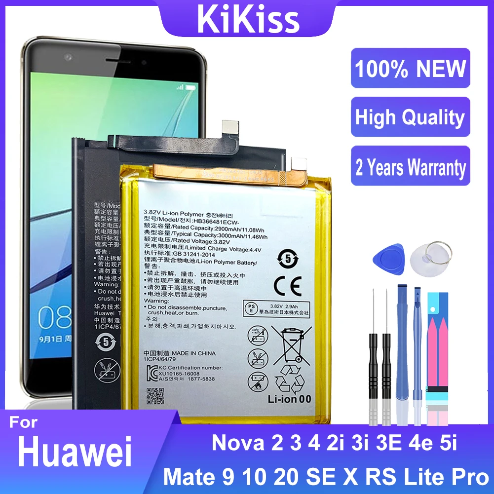 

Battery For Huawei P8 P9 P10 P20 P30 P40 Pro lite Max Plus/P smart 2019/Y5 Y6 II Y7 Y9 pro Prime 2017 2018 2019/A199 C8815 G606