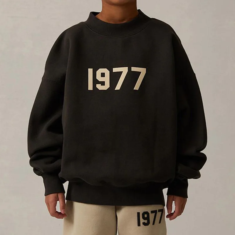

Kids Casual Clothes Crew Neck Solid 1977 Digital Printing Sweatshirt Boys Gilrs Loosed Thicken Sweater Spring Autumn Fashion New
