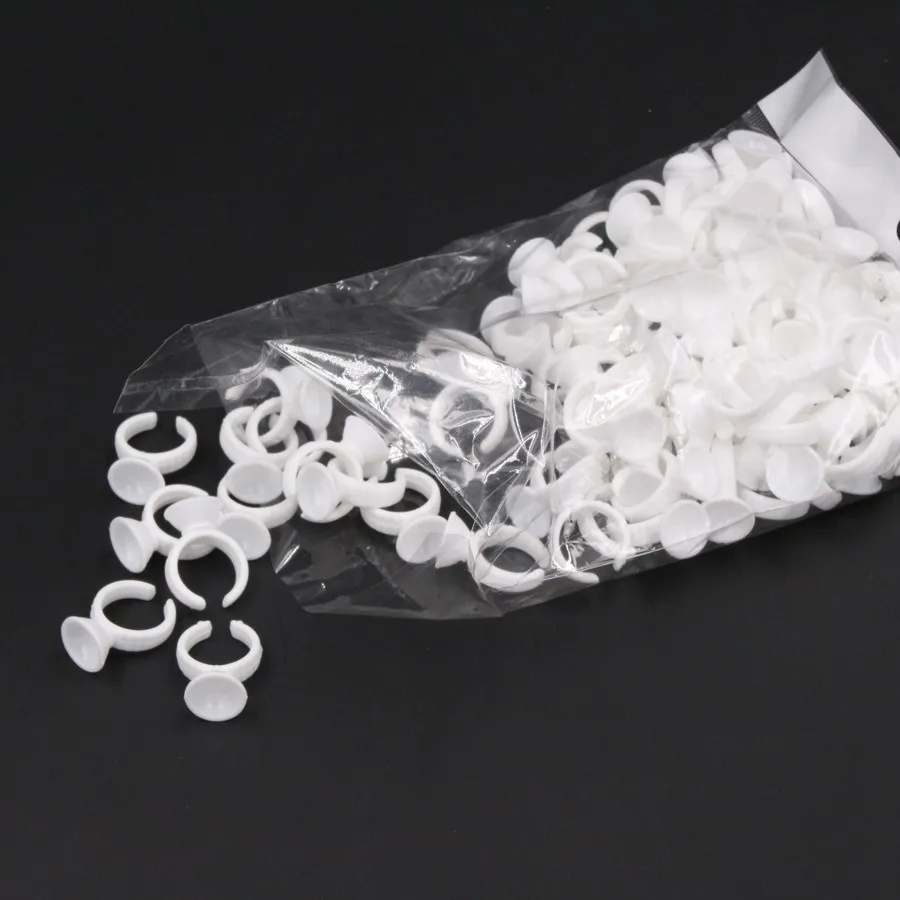 

High Quality Glue Ring Eyelash Extension Glue Cup Container Permanent Makeup Tattoo Pigment Holder Tattoo Accessories 100pcs/bag