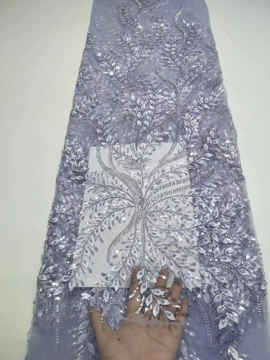 

SU008 Высококачественная кружевная ткань ручной работы с бусинами Роскошная вышивка французское кружевное свадебное платье тюль сетка для невесты Текстиль
