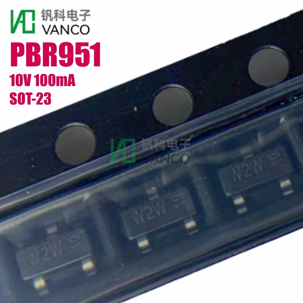 

10/20/50/100 шт. PBR951 W2 UHF, широкополосный 10 в, мА, 8 ГГц, SOT-23