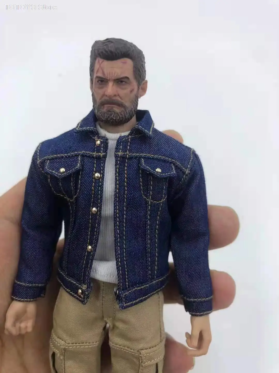 

1/12 черный/синий пиджак + белый жилет + джинсы комплект одежды для 6-дюймовой экшн-фигурки