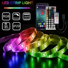 Светодиодные ленты SMD RGB 5050 12 В с умным Управлением по Bluetooth, которые могут синхронизироваться с музыкой, подходит для помещений