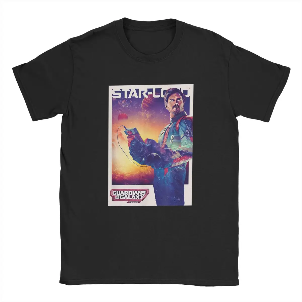 

Disney Guardians Of The Galaxy Men's T Shirts Volume 3 Star-Lord Tees Short Sleeve Round Collar T-Shirts 100% Cotton Clothing