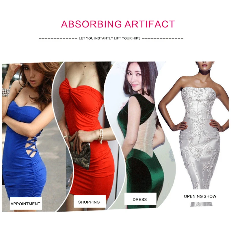 Women Boyshort Silicone Padded Pants for Women Hip Enhancer Shapewear Knickers Buttocks Tummy Control Padded Panties