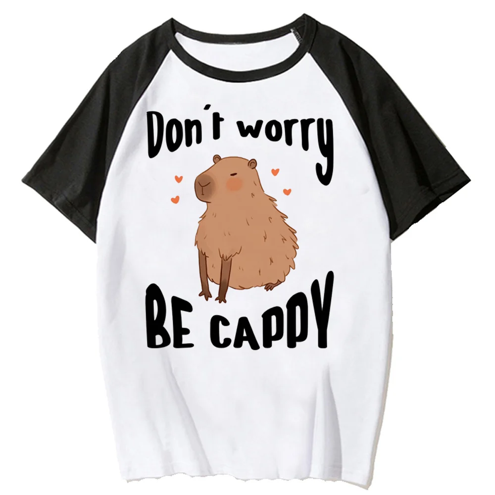 

Capybara top women Japanese tshirt girl y2k manga clothing