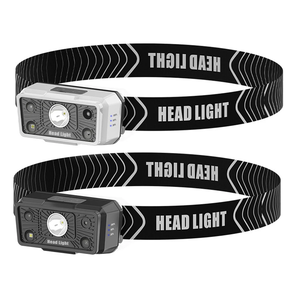 

USB Rechargeable XPG LED Headlamp Smart Wave Induction Waterproof Outdoor Safety Work Headlight Torch for Camping Hiking Cycling