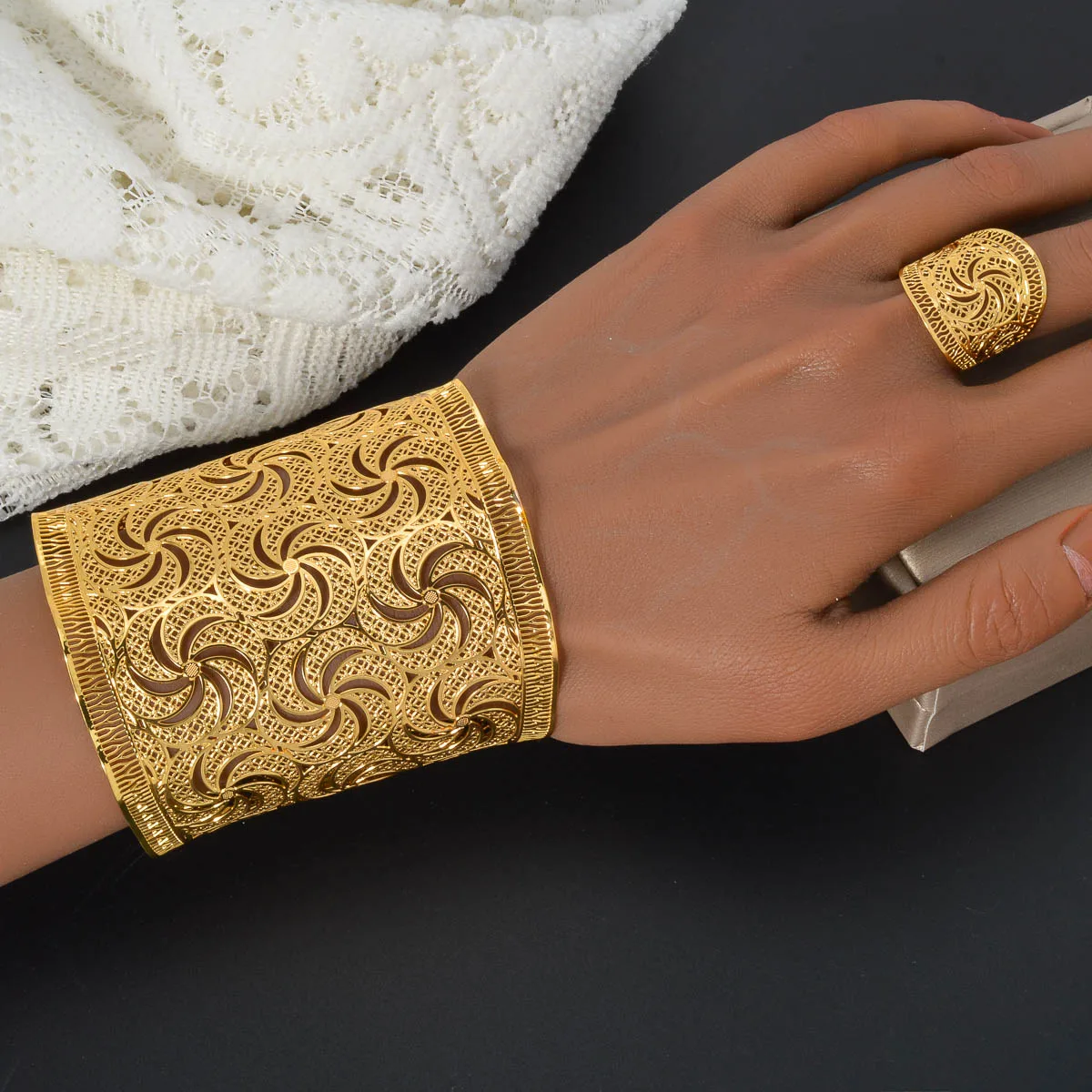 Классические романтические комплекты ювелирных изделий свадебные браслеты