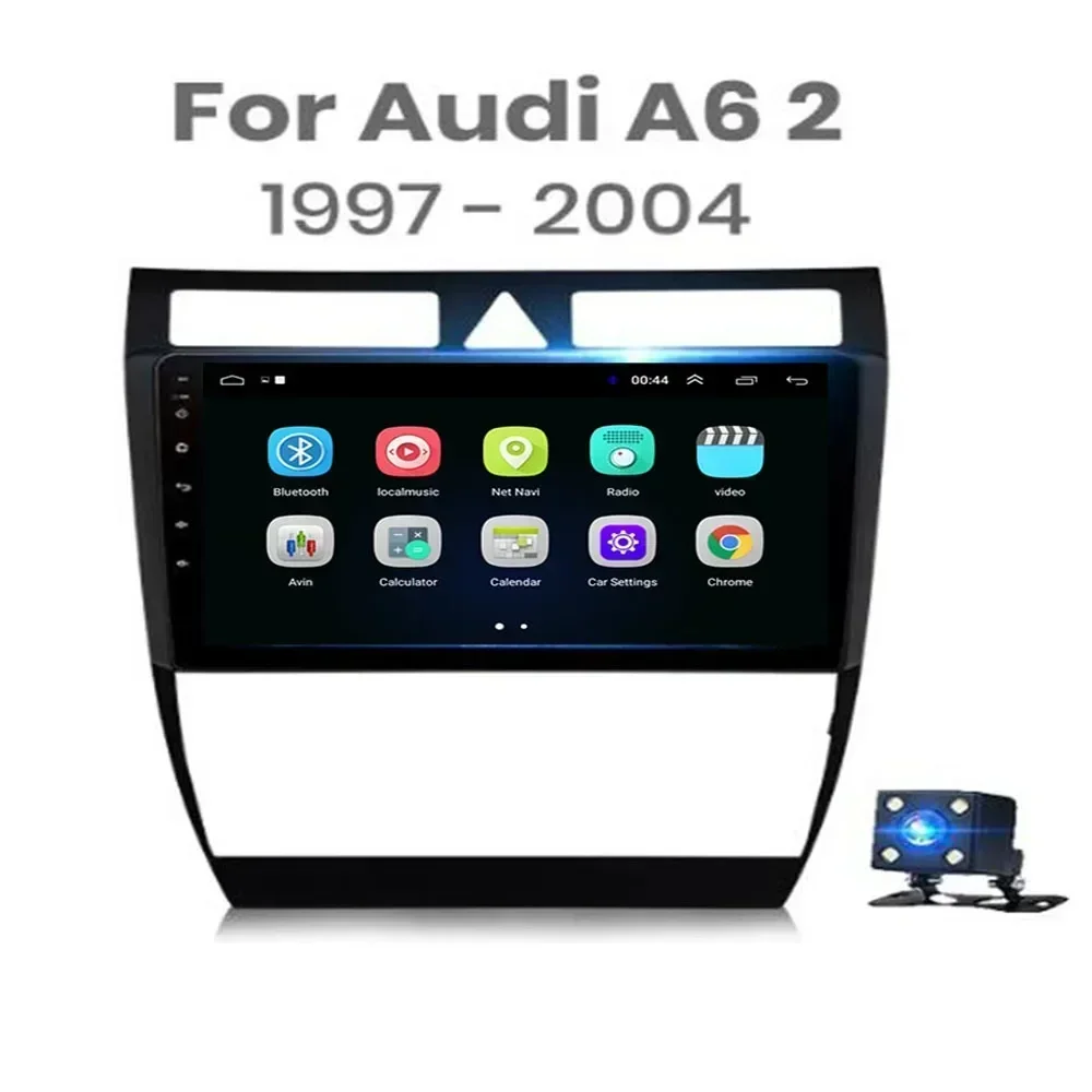 2 Din Android 13 Автомобильный радиоприемник для Audi A6 C5 1997-2004 S6 RS6 Мультимедийный плеер 5G