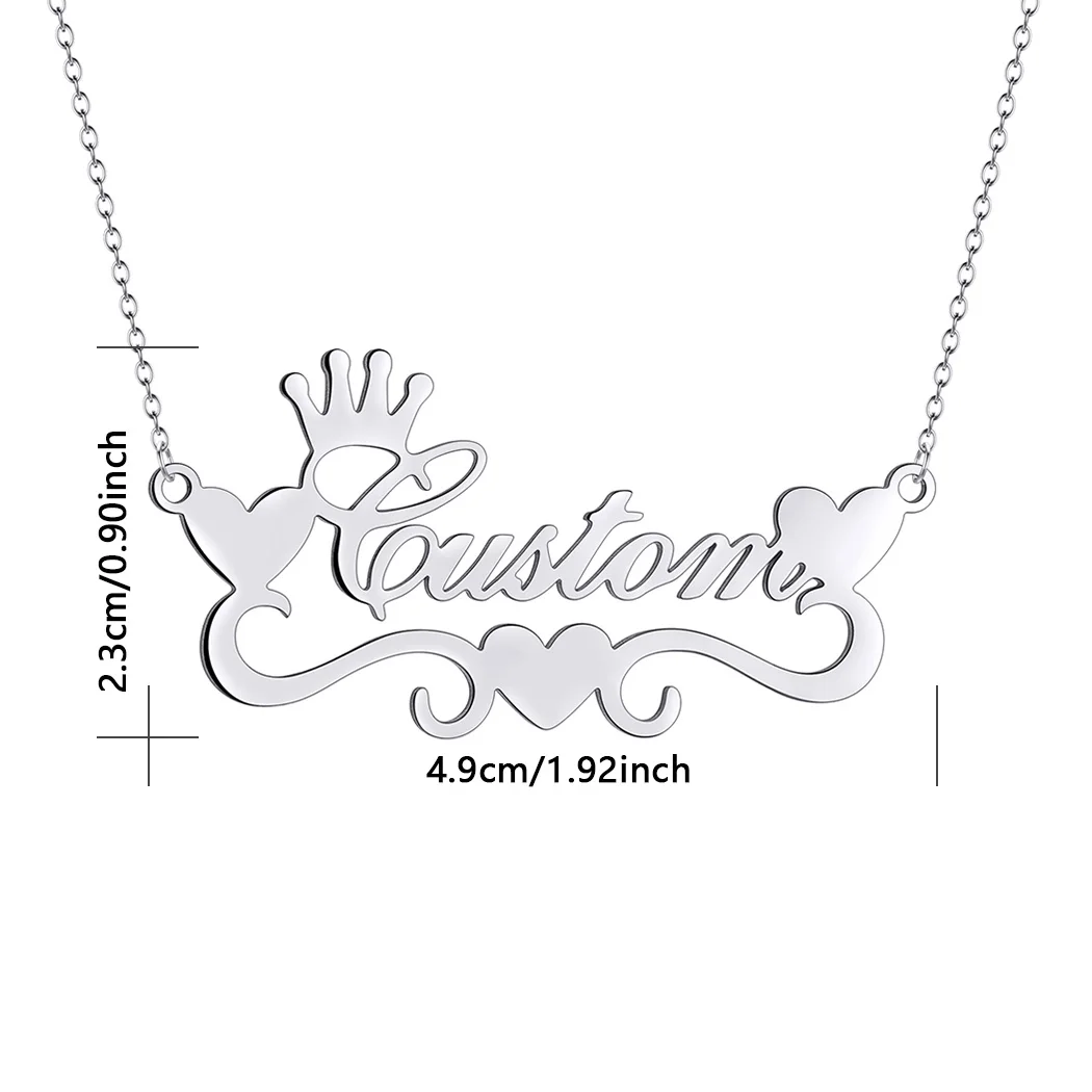 1 шт. колье из нержавеющей стали ожерелье с индивидуальным именем