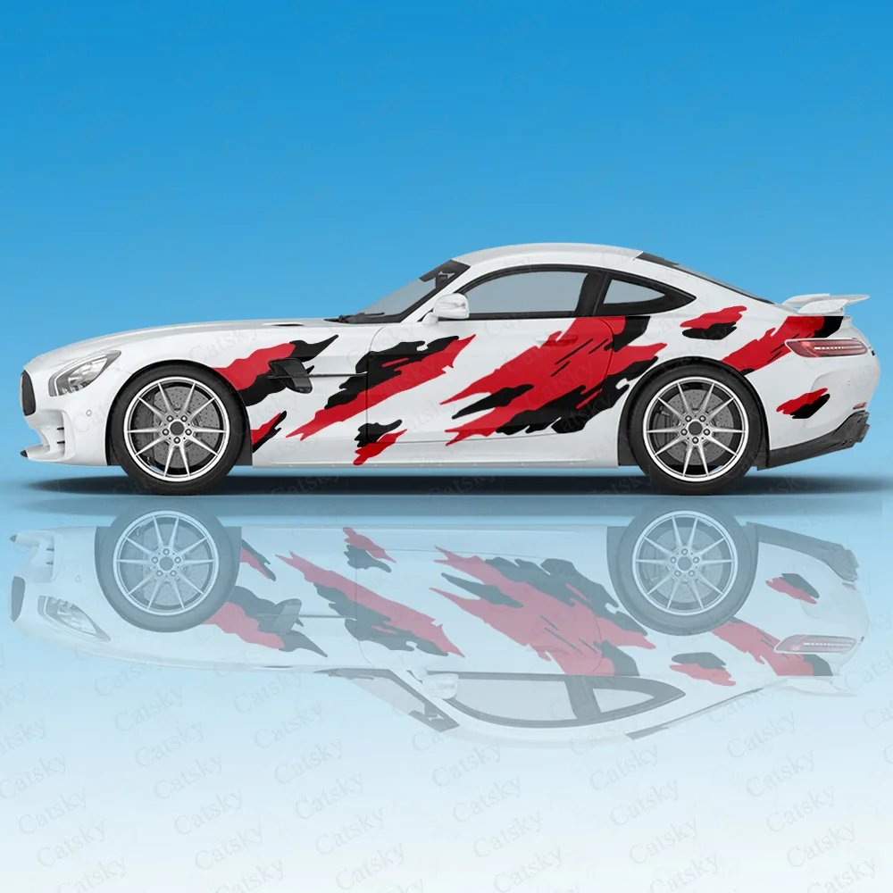 

Irregular stripes abstract Car stickers ita car tuning racing vinyl decal wrap side graphics car door sticker side decal sticker